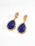 Vintage Moon Drop Earrings | Lapis, Amazonite & Mother of Pearl